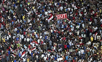 Protesters in tahrir Square, Cairo July 03, 2013